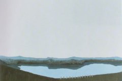 Albert Haberer: Landschaft in Blau, 1984